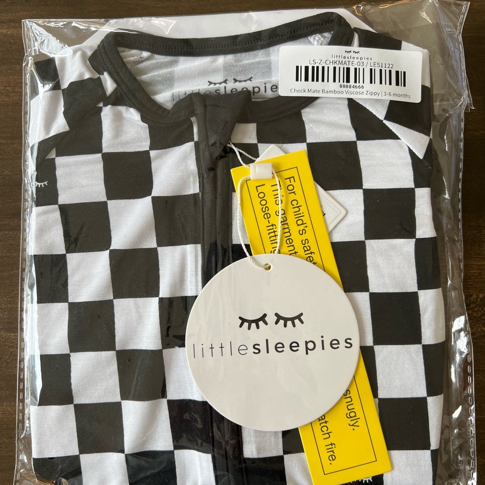 Little sleepies checkmate 3-6 zippy NWT